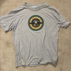 Columbia Gray Short Sleeve Tee with Circular Logo